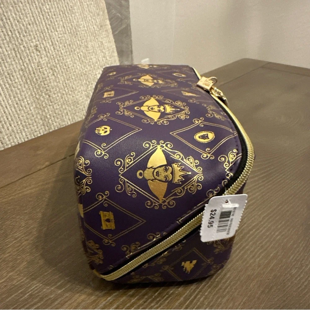 Bath & Body‎ Works Disney Villains Evil Queen Cosmetic Makeup Bag Purple & Gold